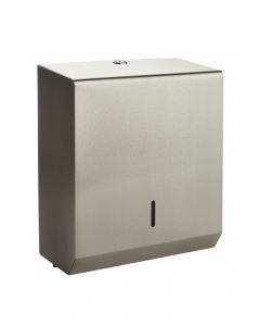 STAINLESS STEEL BRUSHED LARGE HAND TOWEL DISPENSER