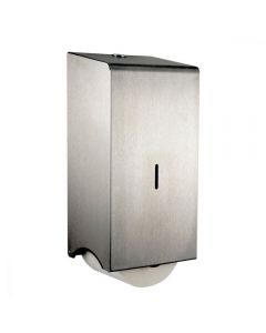 STAINLESS STEEL BRUSHED MATIC TOILET 2 ROLL DISPENSER