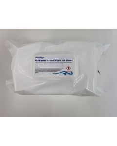 WHITE WATER FULL POWER GRIME WIPES 210X270MM SHEET 33GSM 200 PACK