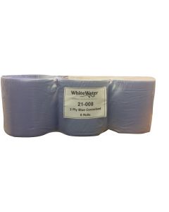 CENTRE FEED PREMIUM  ROLL 2 PLY BLUE 150M X 6 PACK