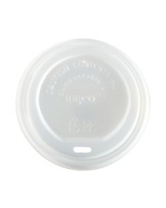 SIP-THROUGH LID COMPOSTABLE WHITE TO FIT 10OZ-20OZ  PAPER CUP - Low As 4p Per Lid