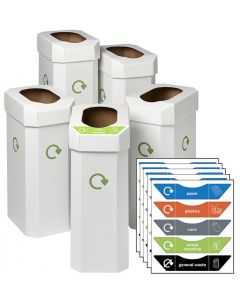Recycling Cardboard Bins (Pack of 5)
