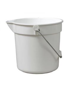 10 LTR PLASTIC BUCKET WITH POURING SPOUT WHITE 