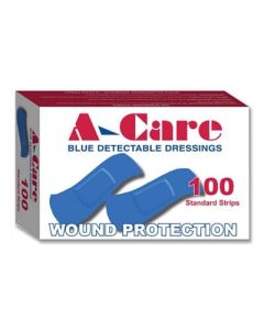 EXTRA WIDE STRIP BLUE DETECTABLE PLASTER 100 PACK 