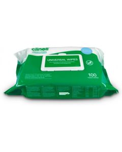 CLINELL BCW100 UNIVERSAL HAND & SURFACE 100 WIPES 